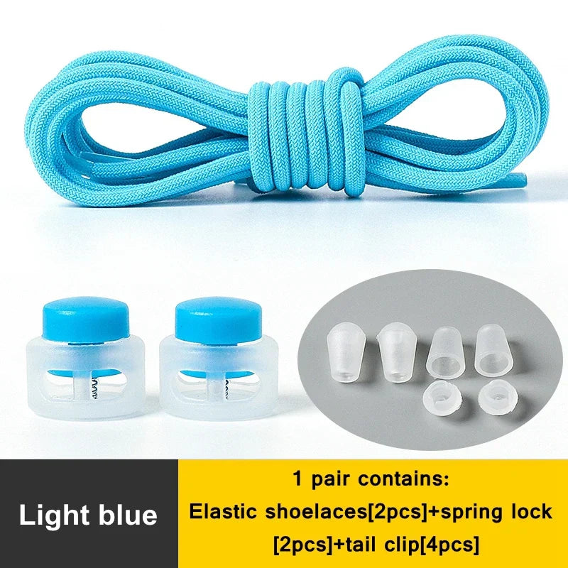 No Tie Shoelace Elastic Round Lock Shoe Laces