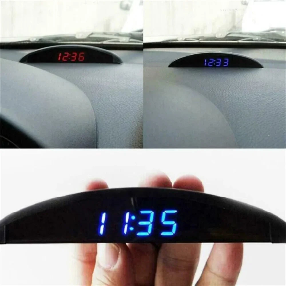 3-in-1 Digital LED Clock Thermometer Voltmeter for Cars