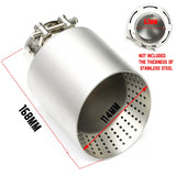 1 Pcs Matte Stainless Steel Car Exhaust Tip