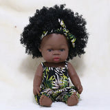 35cm Newborn Reborn African Doll Baby Simulation Soft