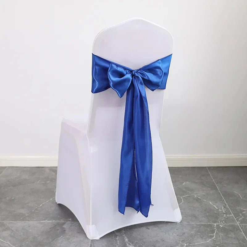10pcs/Lot Satin Chair Sashes Bow Wedding Chair Knot