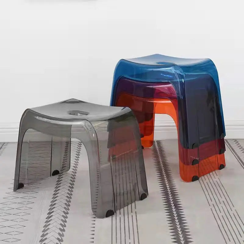 Household Living Room Tea Table Transparent Low Stool