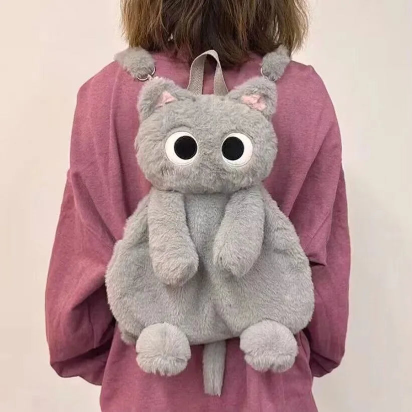 40cm Kawaii Plush Big Eyes Cat Toy Backpack