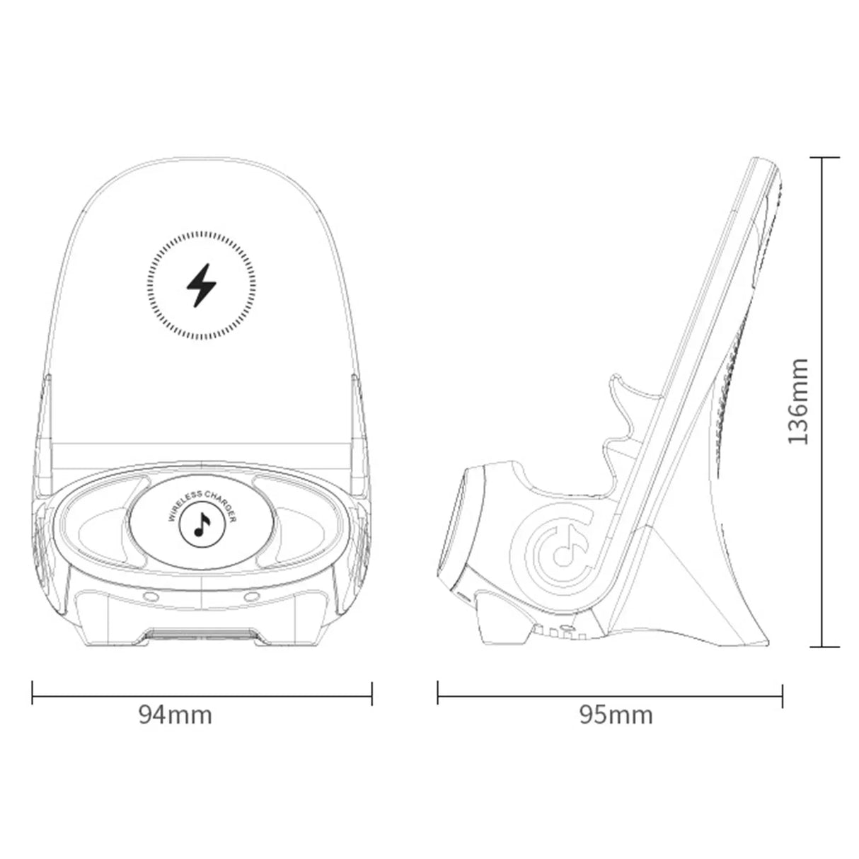 Portable Mini Chair Wireless Charger Chair Shape Charger