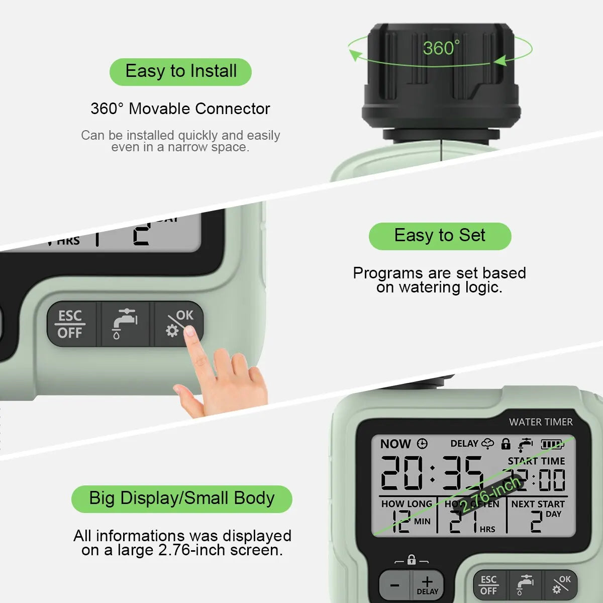 HCT-322 Automatic Water Timer Garden Digital Irrigation Machine