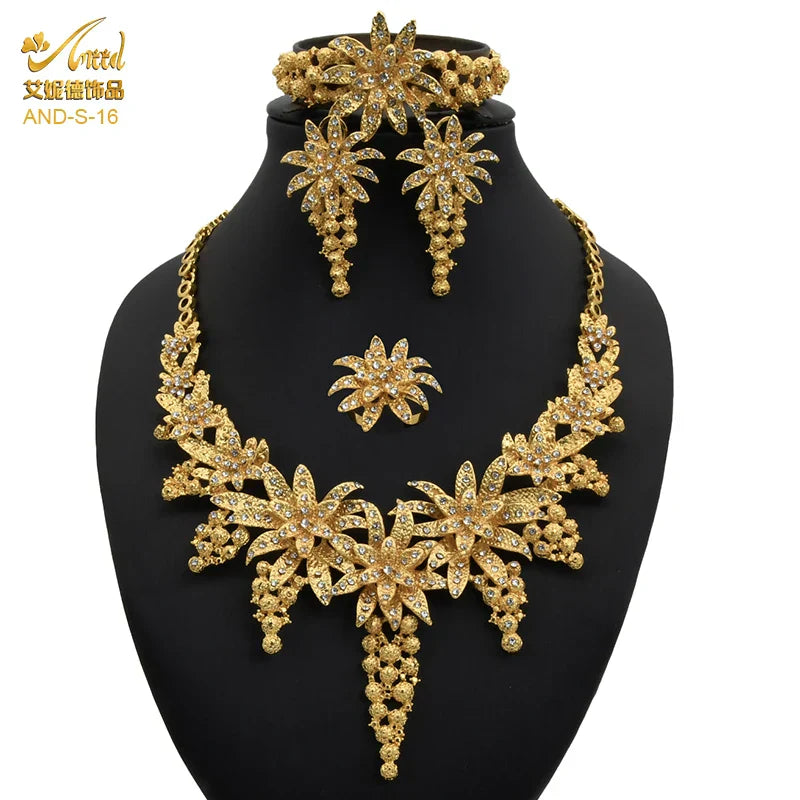 ANIID Indian Jewellery Set Party Wedding Dubai Gold