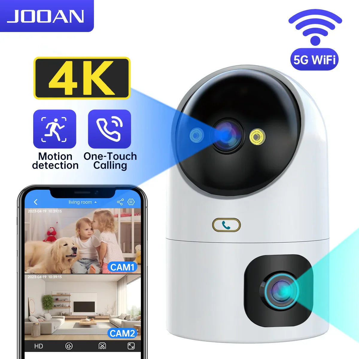 JOOAN 4K PTZ IP Camera 5G WiFi Dual