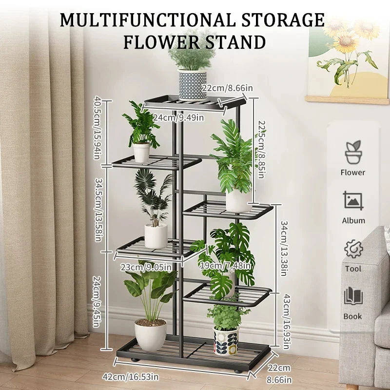 Plant Stand Stand For Flowers Iron 6/7/8Layers Plant