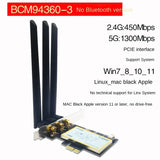 Botong Bcm94360 5G Dual-Frequency Gigabit PCIe Desktop Wireless