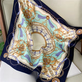 Horse Print 100% Real Silk Square Scarf Women