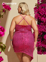 Cinemore Women Sexy Bodycon Mini Dress Plus Size