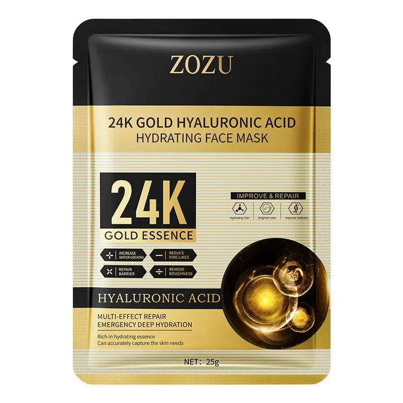 20pcs Gold Hyaluronic Acid Face Mask Facial skincare