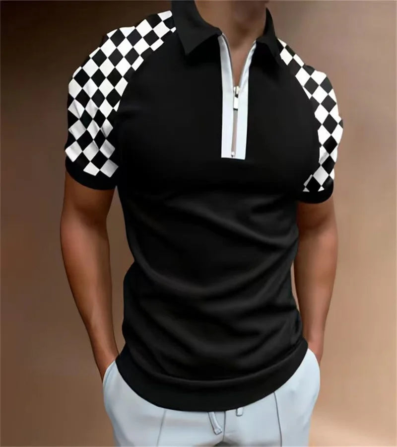 Summer new men's casual short-sleeved Polo shirt office