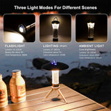 LED Camping Tent Light USB Rechargeable 3 Lighting