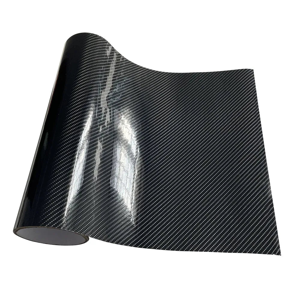 3D Carbon Fiber Vinyl Wrap Film Glossy Black