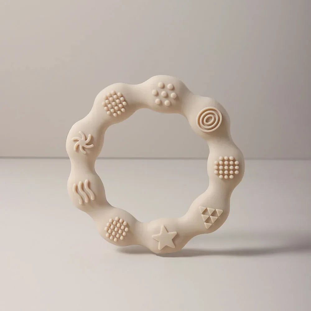 Cute Baby silicone ring teether Baby oral care