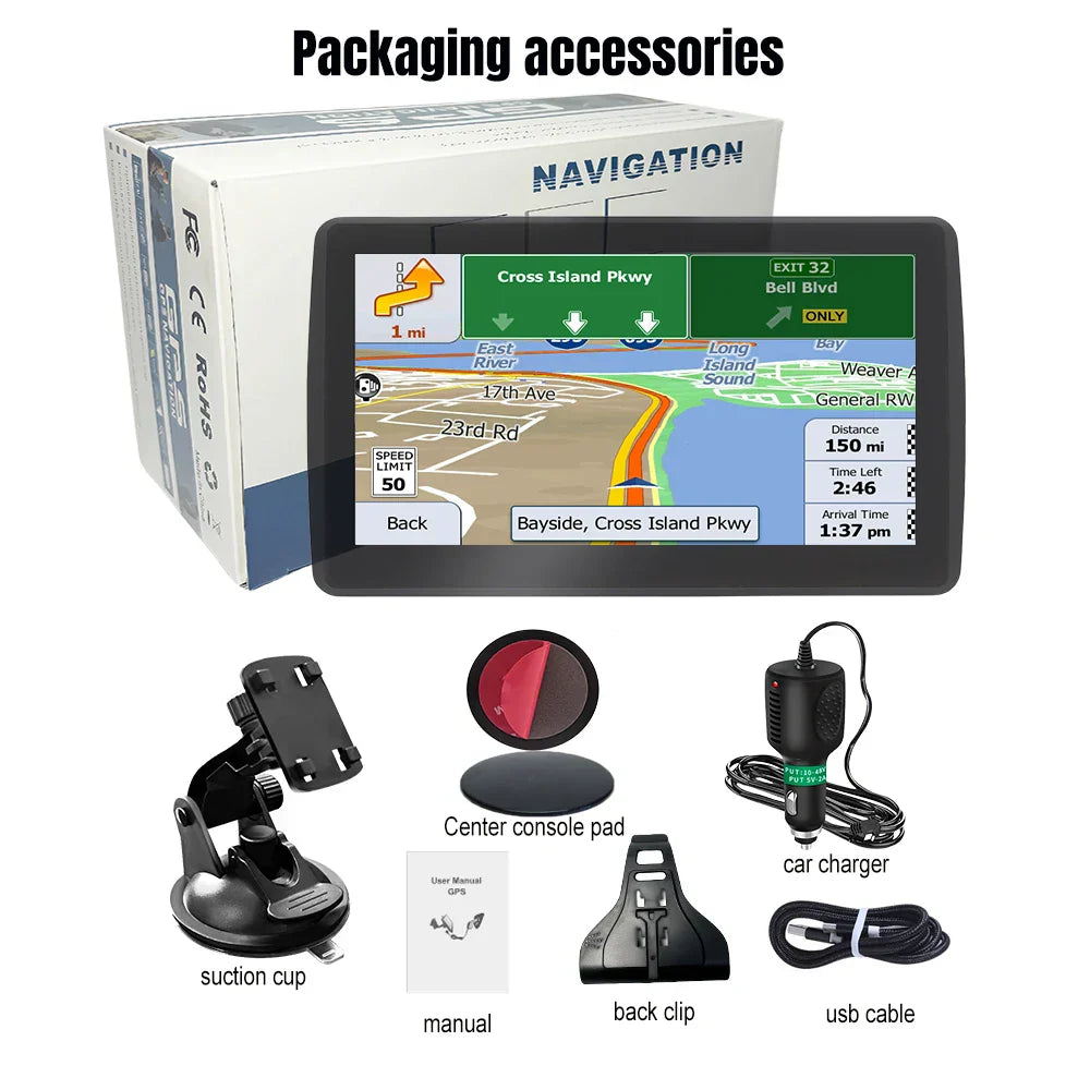 7 Inch GPS Navigation for Car Truck SAT