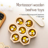 Montessori Honeycomb Wooden Toys Bee Educational Toys Assemble