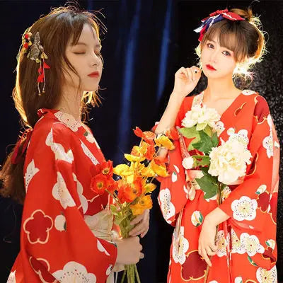 Kimono Women Japanese Traditional Yukata Haori Kimonos Cosplay