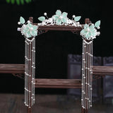 Chinese Hanfu Hair Accessories Set Long Fringed Vintage