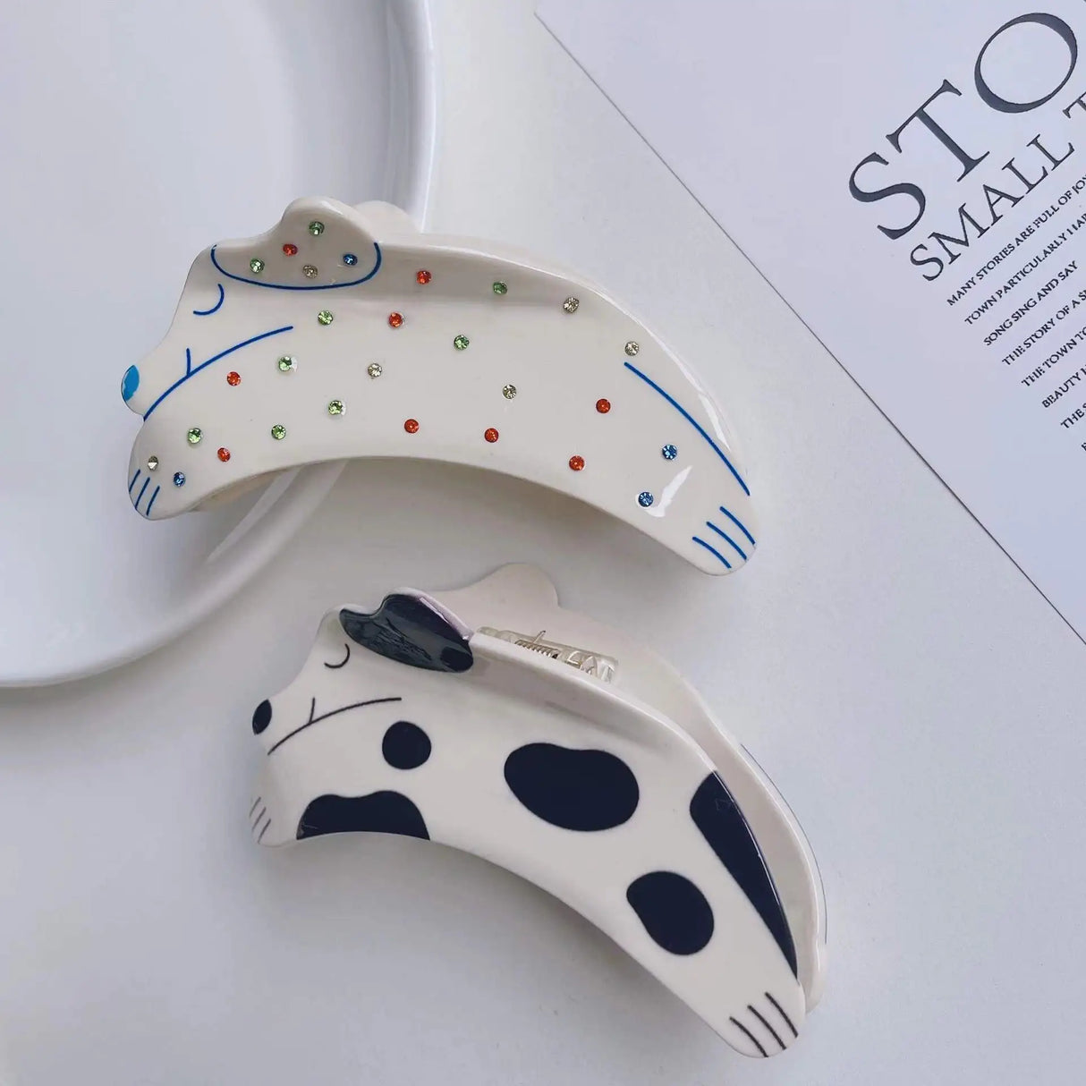 Cartoon Dalmatian Dog Shape Animal Hair Claw For