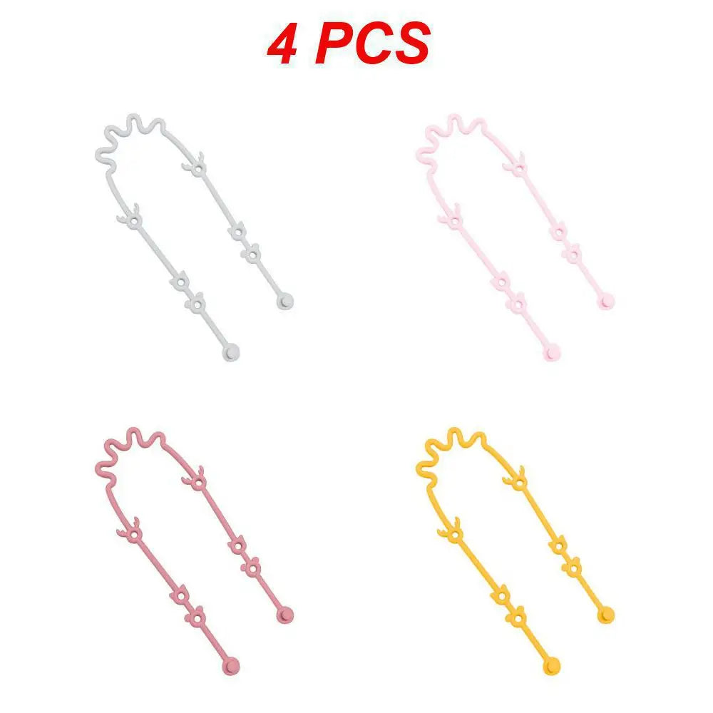 4/3/2PC Baby Pacifier Clip Silicone Teething Chain Baby