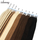 Isheeny Mini Tape Hair Extensions 12"-24" Machine Remy