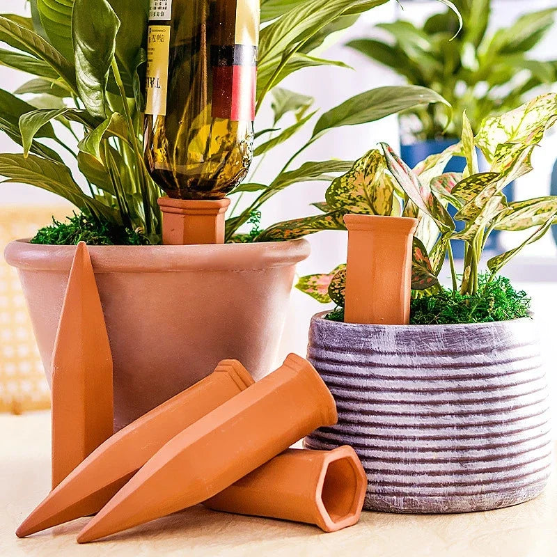 4PCS Automatic Plant Dripper Terracotta Seepage Device Drip