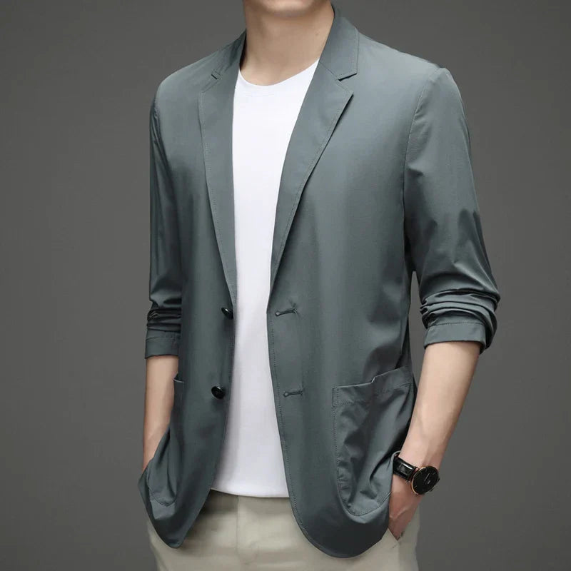 Men's Suit Jacket Summer Ultra-Thin Breathable High Elastic