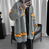 Man Clothes Long Graphic Knitted Sweaters for Men