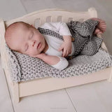 Hot Newborn Photography Props Wooden Bed Chair Photoshoot