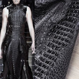 Leather Fabric Black Crocodile Pattern Leather Bag PU