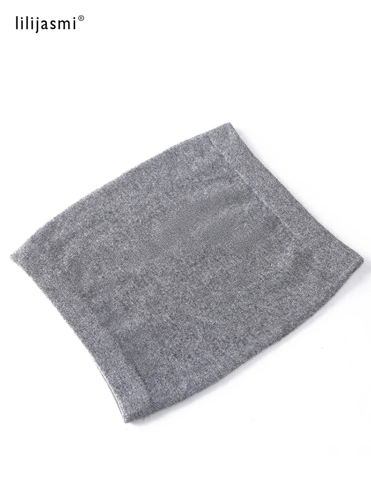 High Elastic 100% Pure Wool Solid Unisex Thermal