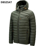 Men's Autumn Jacket Zip Lightweight Windbreaker Hooded Parka
