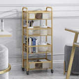 Food Trailer Trolley Rolling Cart Organizer Metal Vegetable