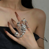 2023 Punk Luxury Scorpion Ring For Woman Retro