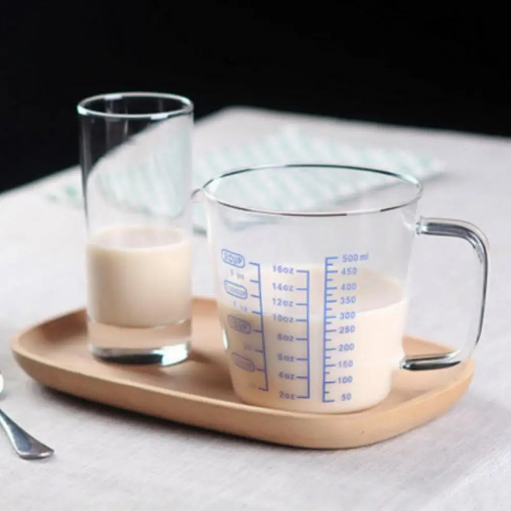 250ml/500ml Heat Resisting Glass Measuring Cup With Handle