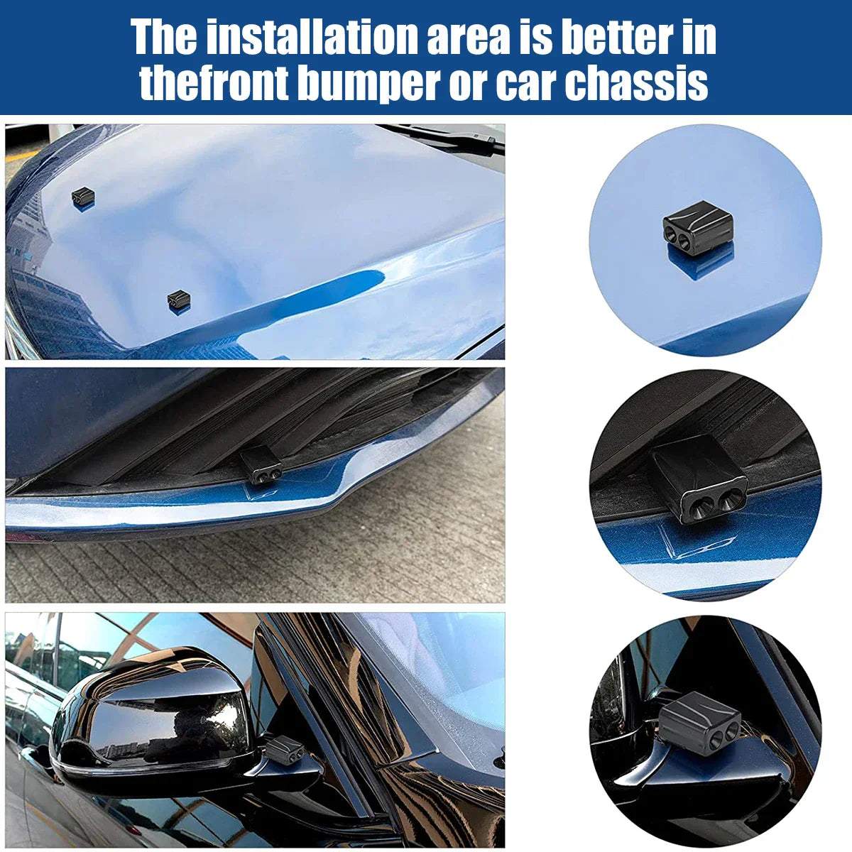 4Pcs Car Ultrasonic Physical Sirens Warning Whistle Device