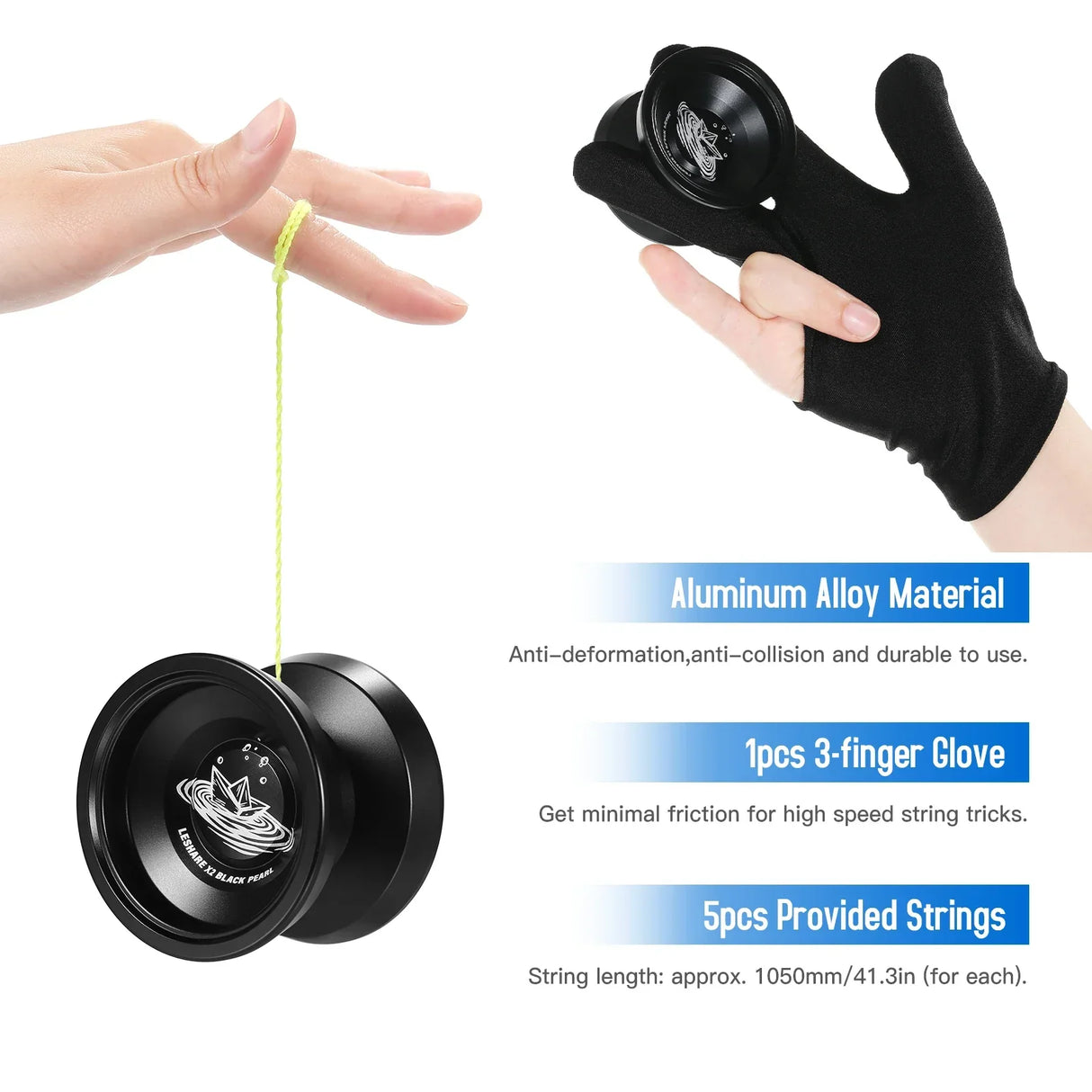 LESHARE Yoyo Ball Aluminum String Trick YoYo Balls