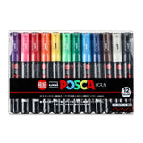 Uni Posca PC-1M 12 Colors Set Paint Markers,