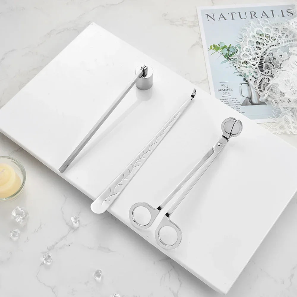 New Candle Scissors Wick Trimmer Cutter Set Stainless
