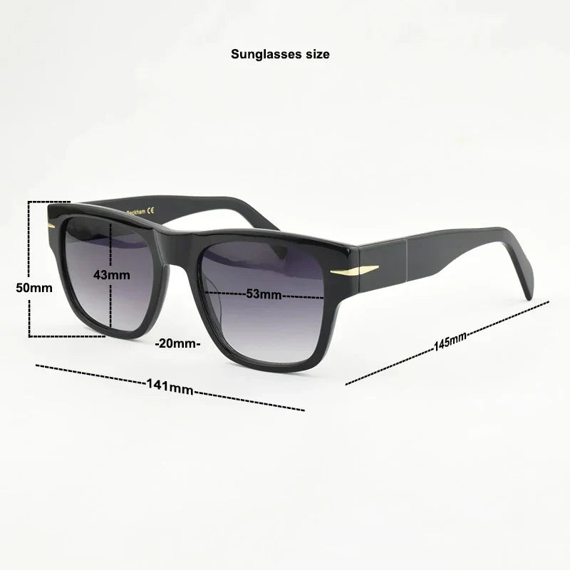 Glasses 2024 luxury square acetate sunglasses men top