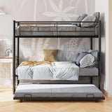 Twin Over Twin Bunk Bed with Trundle for
