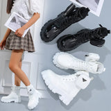 White Boots Winter Shoes Women Ankel Boots Goth