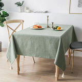 Cotton And Linen Tablecloth Waterproof And Anti-Scalding High-End