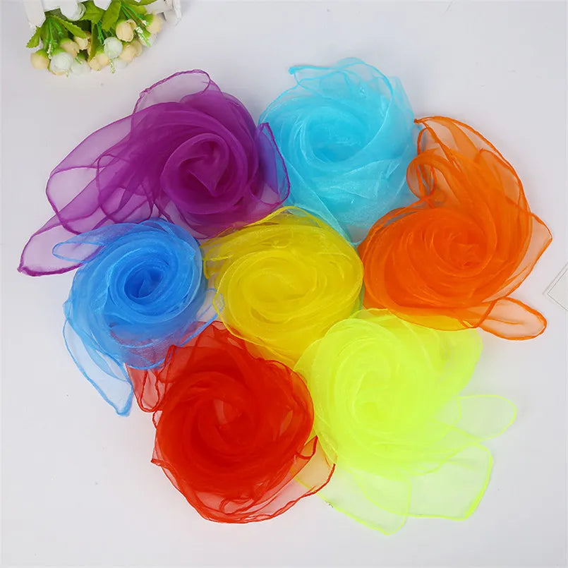510Pcs Candy Color Gymnastics Scarves For Outdoor Game