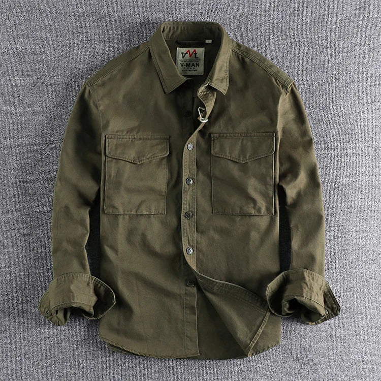 Cargo Shirt For Men Long Sleeve Premium Cotton