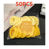 10Pcs Elastic Rubber Band Seamless Gradient Hair Rope