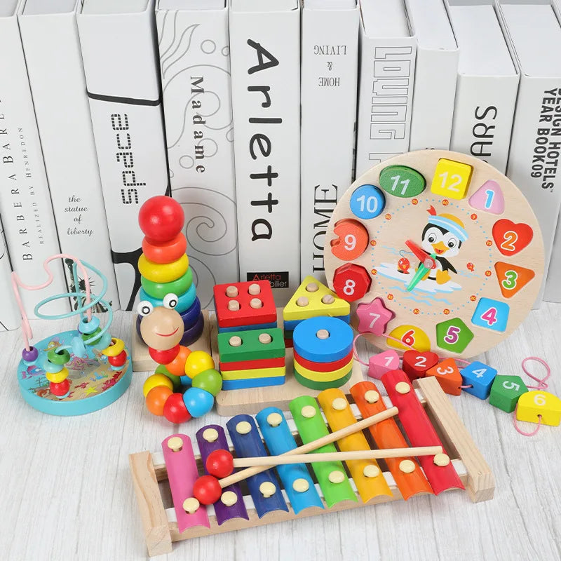 Montessori Wooden Toys Baby Educational Toy Childhood Learning