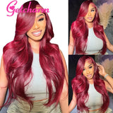 Burgundy Body Wave Lace Front Wig 13X4 13x6